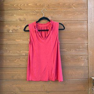 LOFT Red Sleeveless Top